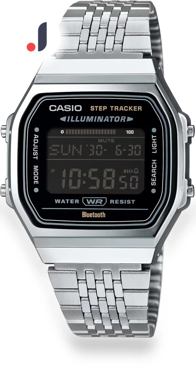 Digital Watch Mobile Link Bluetooth Equipped Step Tracker — Wearable Accessories, Casio