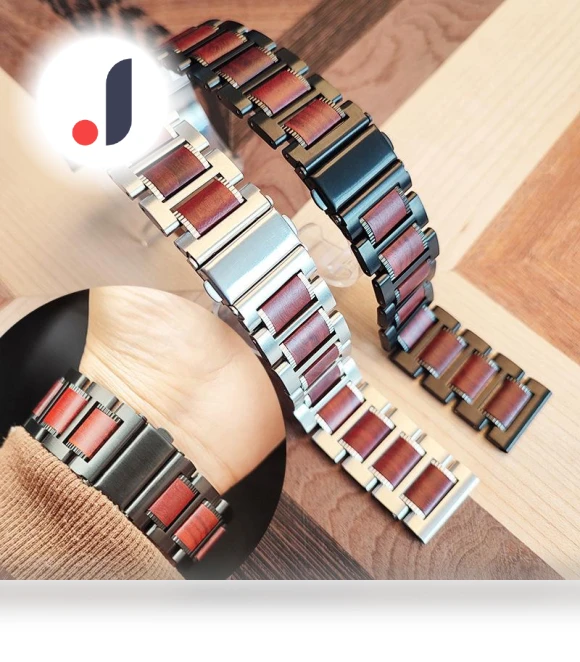 High-grade Steel Wood Watch Band — Watch Accessories, Miyo Life