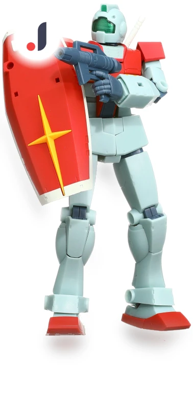 Mobile Suit Gundam Jim 125 mm Painted Movable Figure — Dolls & Figures, TAMASHII NATIONS