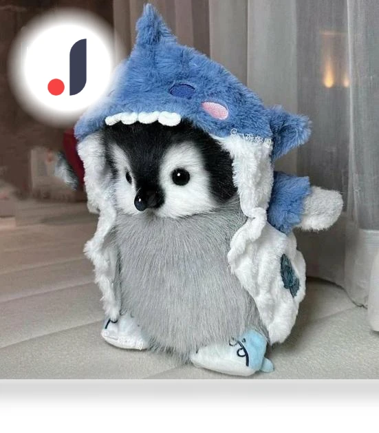 Realistic Plush Robot Penguin — Interactive, Play with You