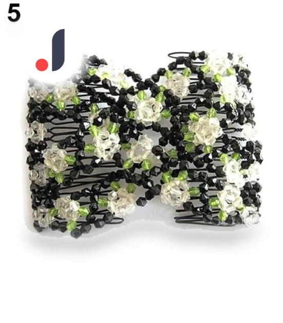 Smart Elastic Rose Hair Comb with Bow — , Veromca