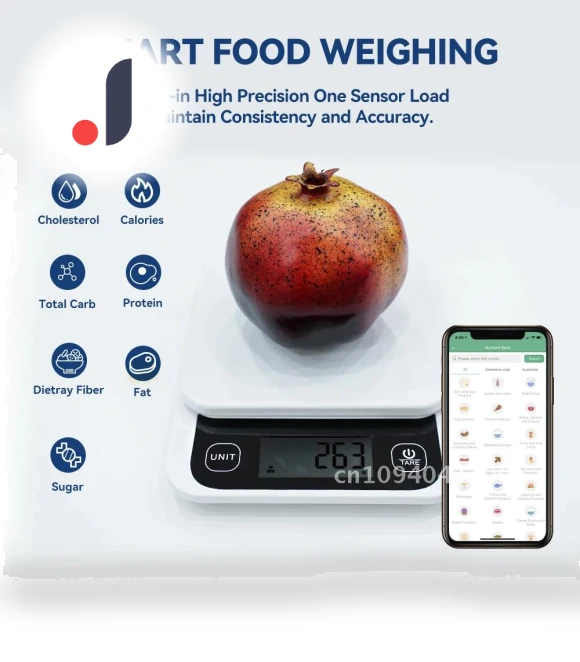 Smart Kitchen Food Scale — Weight Management Tools, DC-HOME Textile