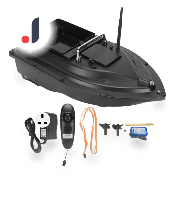 Smart Radio-Controlled Fishing Bait Boat with LED Lighting — GPS Accessories, OutsideWorld