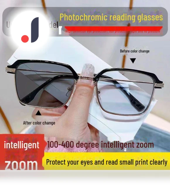 Smart Reading Glasses with Color-Changing Half-Frame — Smart Glasses, AI Supermarket