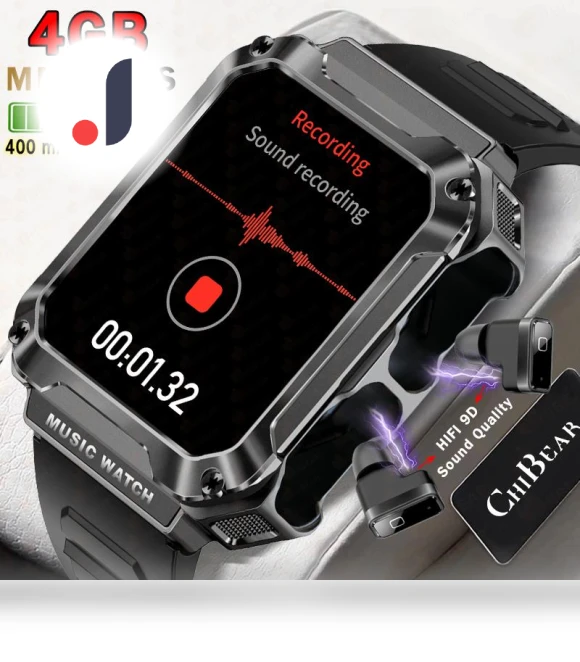 Smart Watch 3-in-1 with Wireless Headset — Smartwatches, Tiktop2