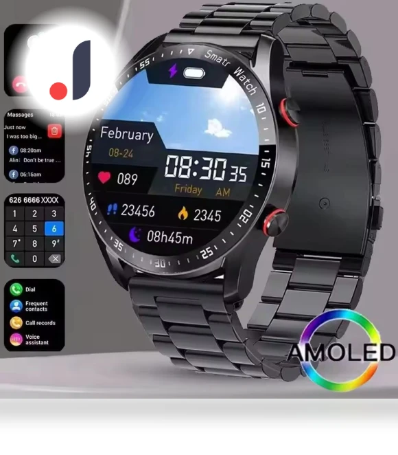 Smart Watch with AMOLED Display — Smartwatches, 3CC Smart Watch