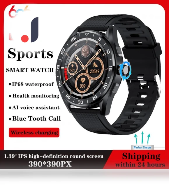 Smart Watch with Bluetooth and Heart Rate Monitor — Smartwatches, Tiktop2
