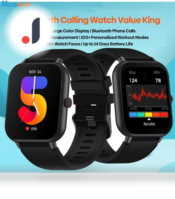 Smart Watch with Bluetooth Calling and Health Monitoring — Smartwatches, Tiktop2