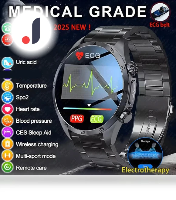 Smart Watch with ECG+PPG and Uric Acid Monitoring — Wearable Accessories, Zodvboz