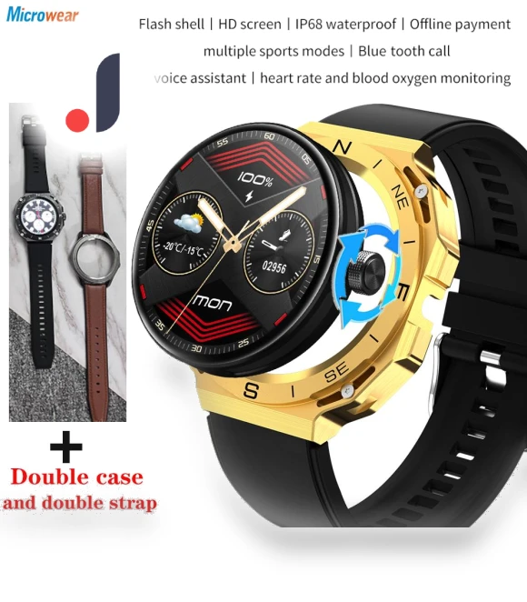 Smartwatch with Dual Case — Wearable Accessories, Tiktop2
