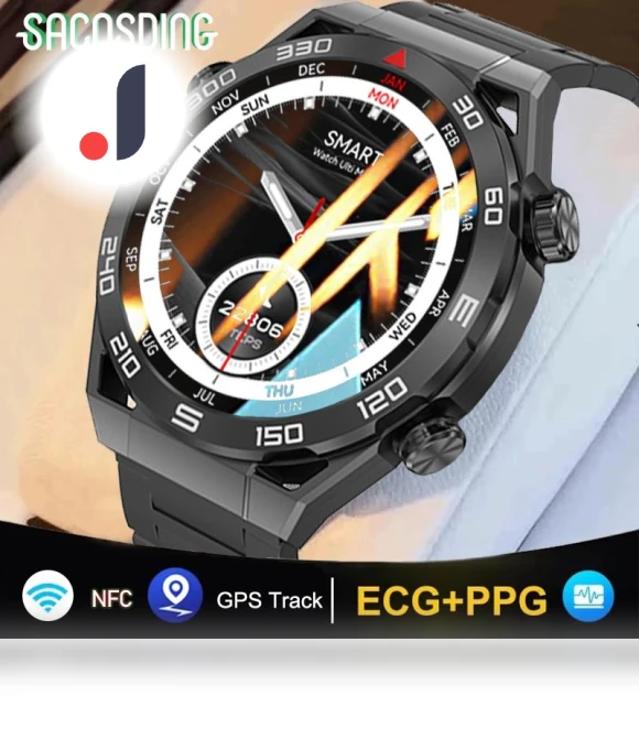 Smartwatch with ECG+PPG, Bluetooth Calls, GPS Tracker — Smartwatches, Tiktop2