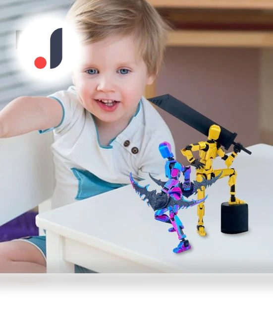 3D Printed Robot Figure with Accessories — Dolls & Figures, Play with You