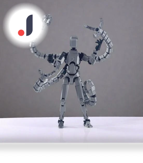 3D Printed Robot Figure with Accessories — Dolls & Figures, Schoolyard