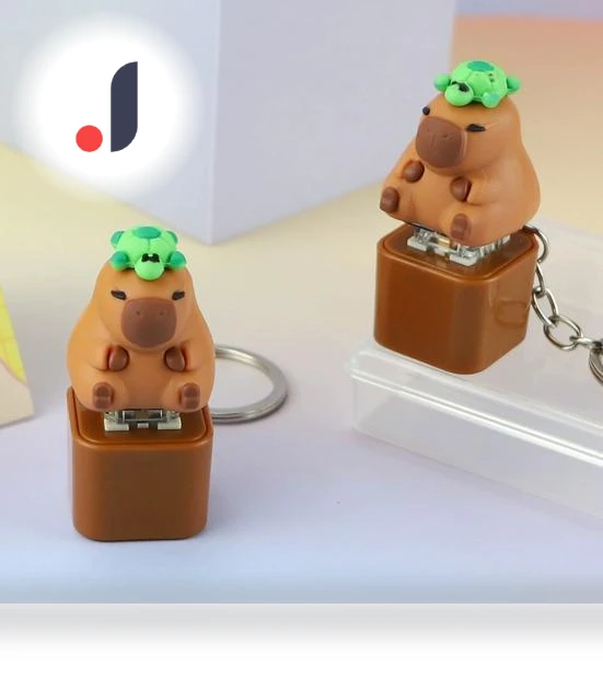 Capybara Fidget Keychain Keyboard — Stress Relievers, Caracce