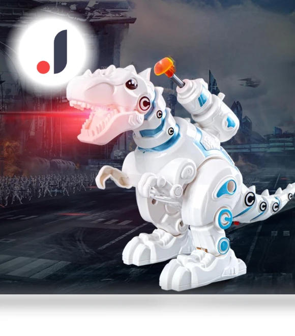 Electric Walking Dinosaur - Fire-Breathing Robot T-Rex and Triceratops — , Toys Space