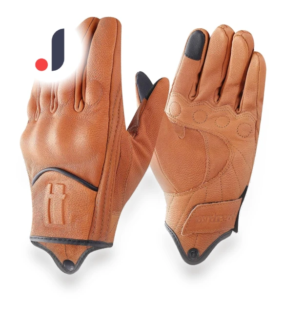 Leather Motorcycle Gloves with Touchscreen — Gloves, nicoJAPAN