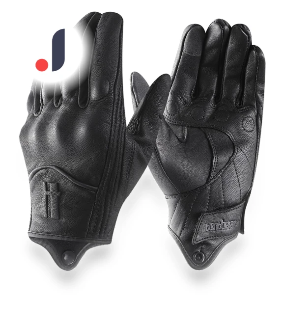 Leather Motorcycle Gloves with Touchscreen — Gloves, nicoJAPAN