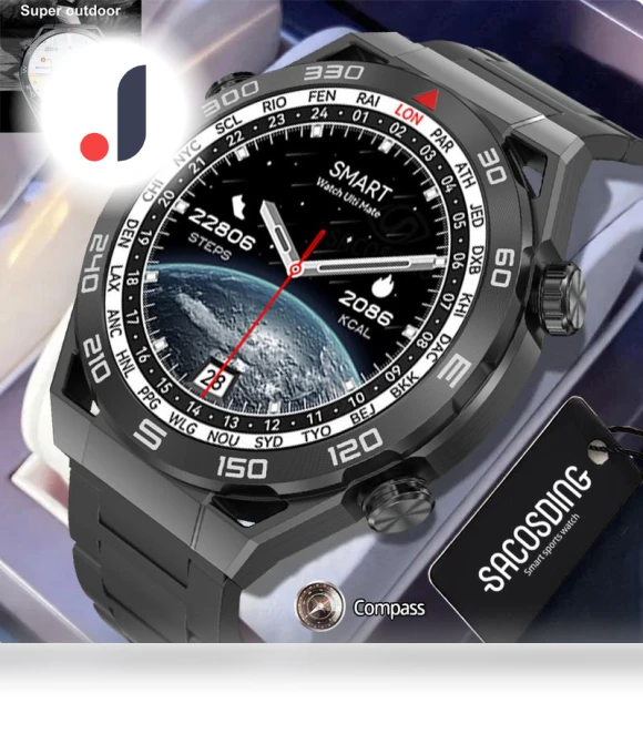 Men's Smart Watch with Bluetooth Calling and GPS Tracking — Wearable Accessories, SACOSDING