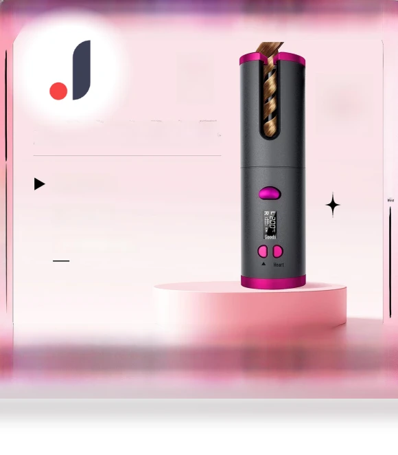 Mini Smart Home Wireless Charging LCD Display Hair Curler — Curling Wands, VividTrove