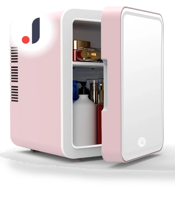 Mirror Glow Beauty 4L Fridge with LED Touch Screen — Cooling Solutions, VamsLuna