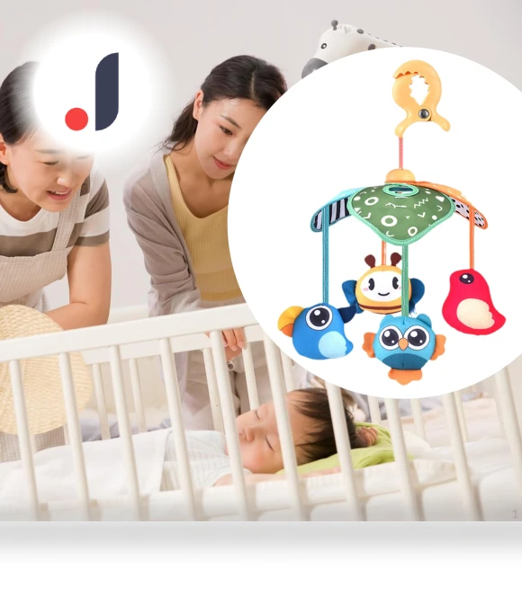 Mobile Baby Crib with Sensory Learning — Infant & Early Childhood Playthings, Closet of Beauty