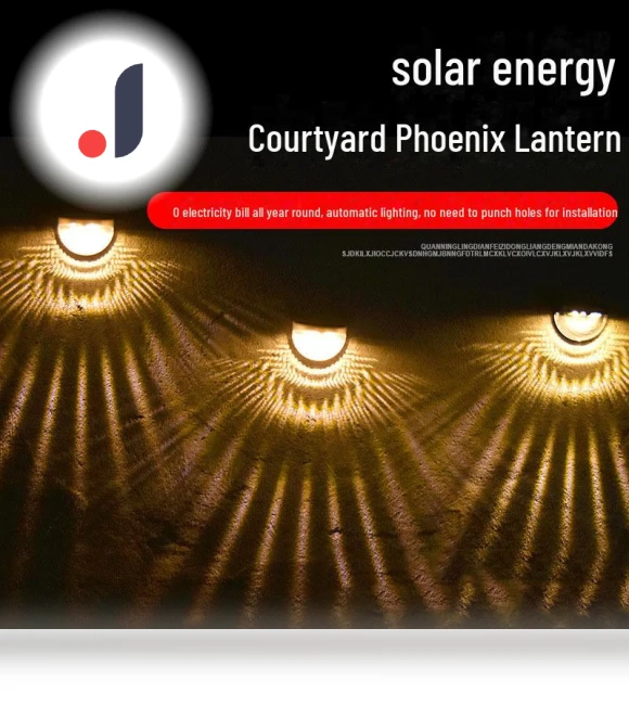 Outdoor Solar Wall Light with Water Droplet Effect — Garden Illumination, AI Supermarket
