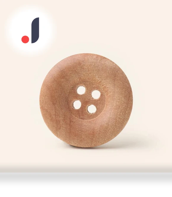 Round Wooden Smart Buttons — , Arts & Hobbies