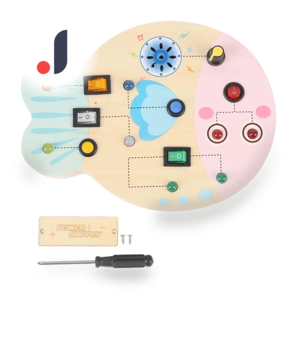 Sensory Board with Switch LED Lights — Infant & Early Childhood Playthings, ZY-Animal-N