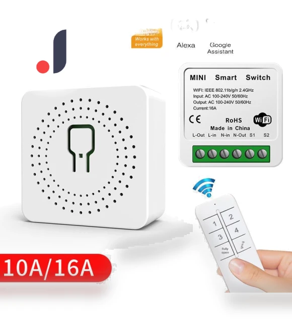Smart WiFi Switch with Voice Control and Timer Function — Smart Home Modules, TopSky