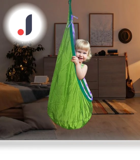 Therapeutic Swing Set with LED Strip — Outdoor Seating, Zhichuangyou