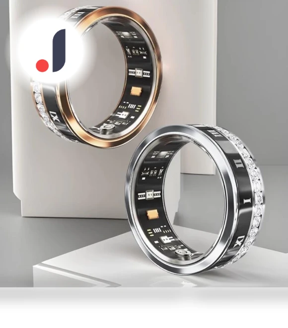 Titanium Smart Ring V2 with Diamonds — Smart Rings, Smarter than future