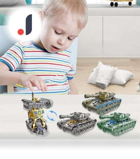Transformable Robot Tank Spinner — Stress Relievers, Toy