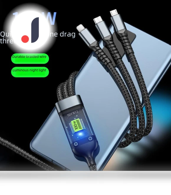Transparent 3-in-1 Smart Flash Charging Cable — Chargers, ElectroCN