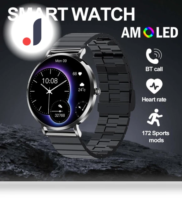 Ultra-Thin Fashionable Women's Smartwatch with AMOLED Display and Health Monitor — Wearable Accessories, SACOSDING