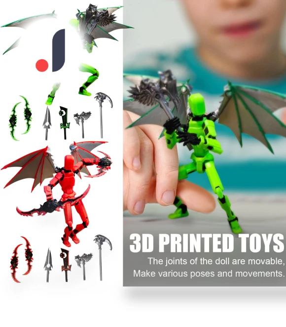 3D Printed Titan Robot Mobile Doll Set — Collectible Statues, Ren Beauty