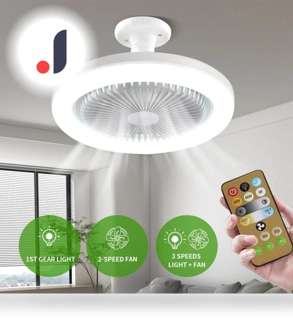 Ceiling Fan with Remote Control and LED Light — Ceiling Fans, Aloisia