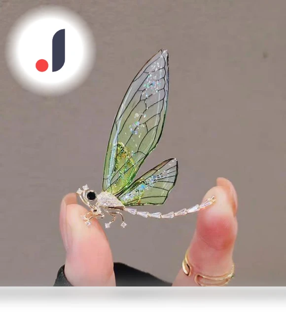 Green Dragonfly Brooch — Pins & Brooches, Fashion footsteps