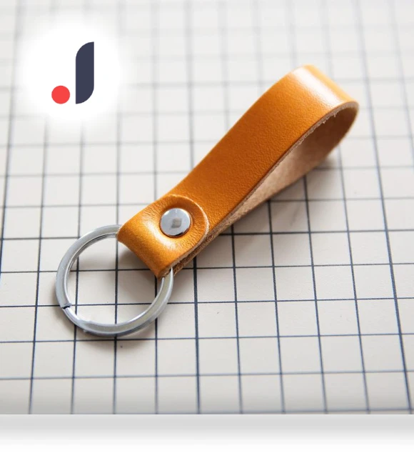 Leather Keychain — , Rose Bag