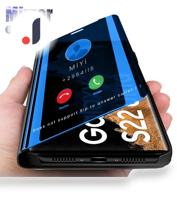 Magnetic Book Stand Smart Mirror PU Leather Flip Cover — Protective Cases, Popular Phone Cases