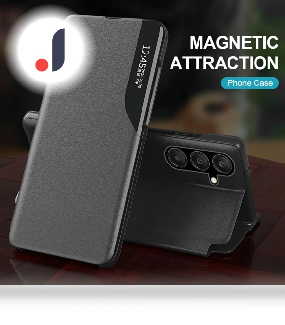 Magnetic Leather Smart View Case — Phone Accessories, LUJING-Treasure Bag