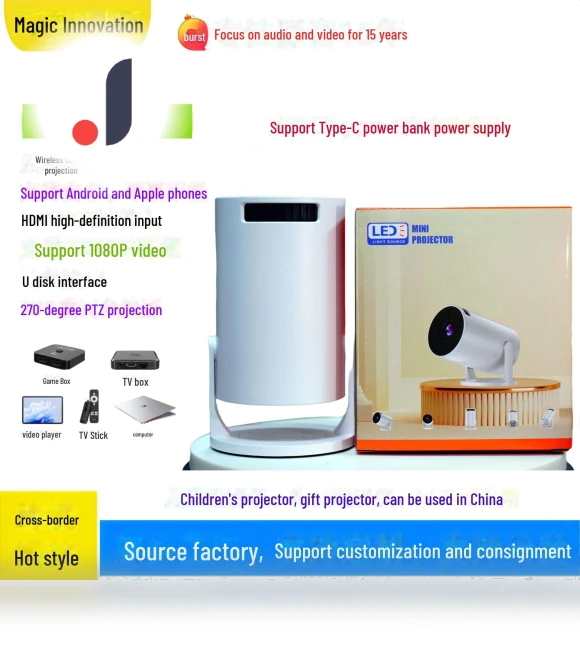 Mini 1080p Android Smart WiFi Projector — Home Theater Projectors, ElectroCN