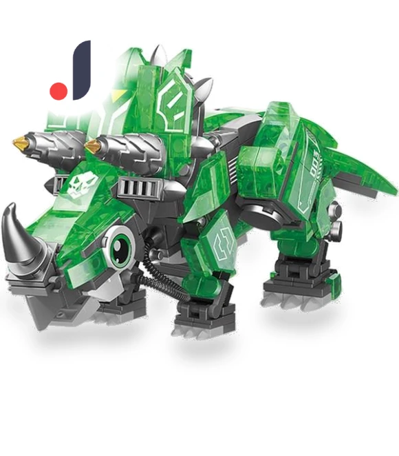 Mini Block Dinosaur Robot Tricera — Interactive Animal Companions, Board M Factory