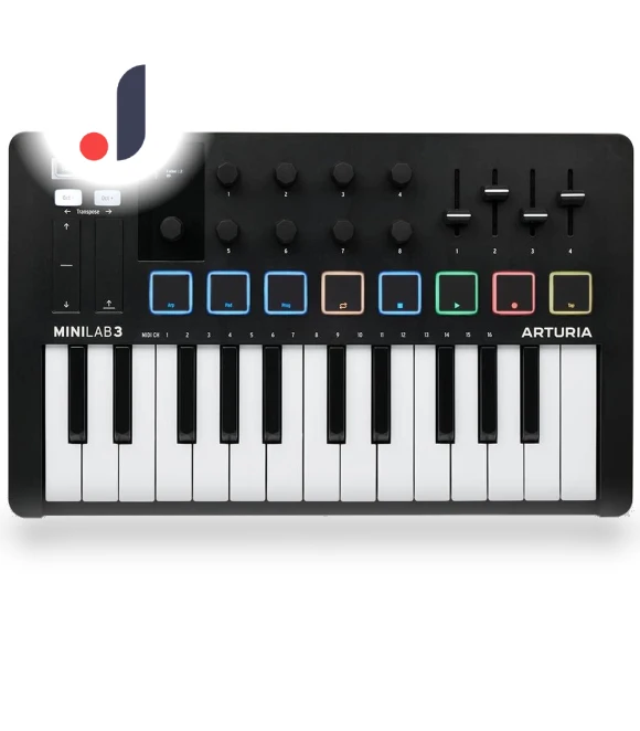 MiniLab 3 MIDI Keyboard Controller — MIDI Control Devices, Arturia
