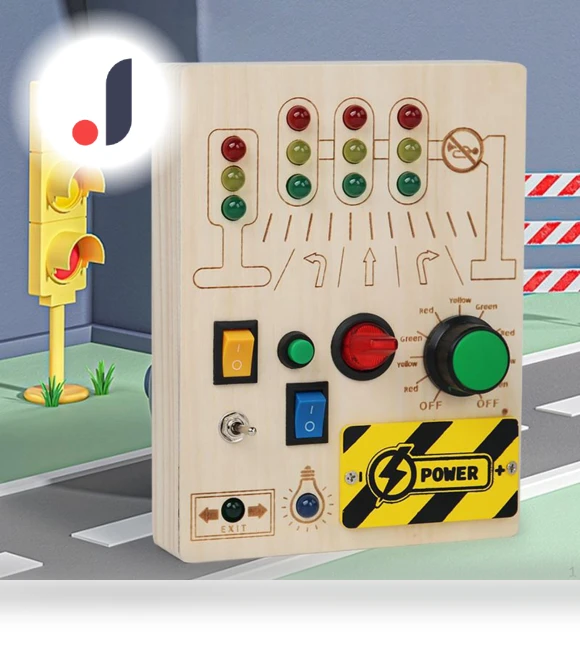 Montessori Busy Board with LED Lighting — Infant & Early Childhood Playthings, baby and kids