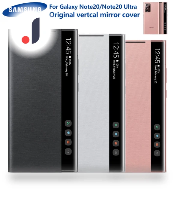 Оригинальный вертикальный зеркальный прозрачный Smart View Flip Cover — Protective Covers, Samsung