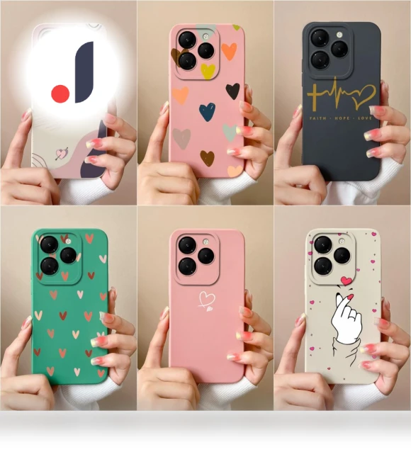 Pretty Love Heart Pattern Matte Silicone Soft Protective Screen Bumper Phone Case — Bumpers, New Style Case