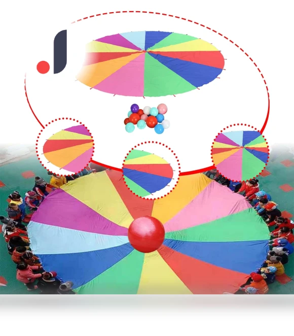 Rainbow Beach Parachute Umbrella — Beach Balls, Closet of Beauty