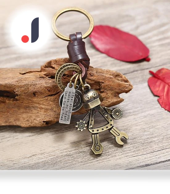 Retro Style Miniature Robot Keychain — Keychains & Keyrings, Shoesmith