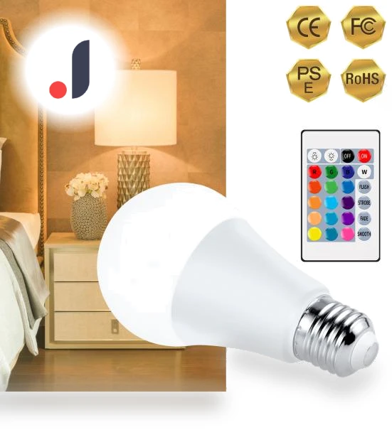 RGB LED Bulb with Remote Control — LED, Refreshing Home