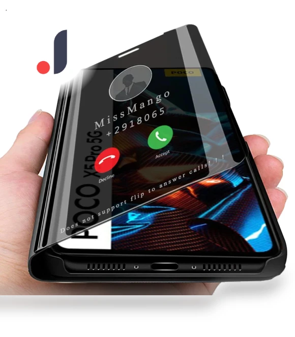 Smart Mirror Leather Folding Phone Case — Protective Cases, hengbo-Cases